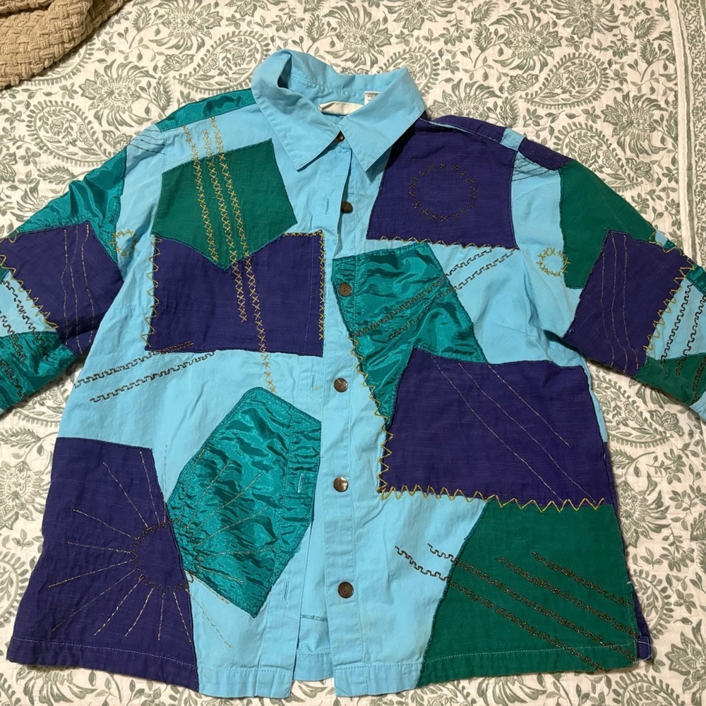Marsh Landing Vintage Patchwork Jacket size M